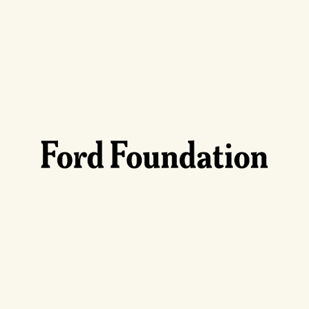 A beige background with black font that reads Ford Foundation